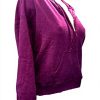 Victorias Secret Pink Fleece Hoodie Maroon Burgundy Womens