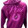 Victorias Secret Pink Fleece Hoodie Maroon Burgundy Womens