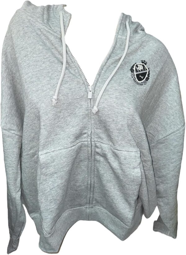 Victoria's Secret Pink Ivy Fleece Hoodie Gray XXL Womens-1