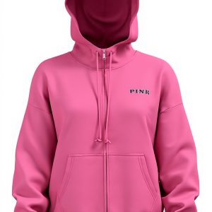 Victorias Secret Pink Ivy Fleece Hoodie Red Violet XL