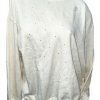 Victorias Secret Pink Ivy Fleece Sweatshirt Beige Sparkle