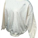 Victorias Secret Pink Ivy Fleece Sweatshirt Beige Sparkle