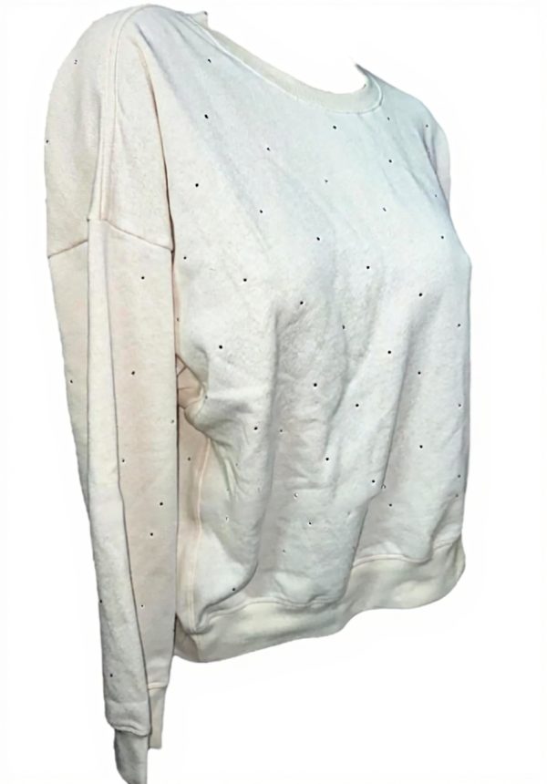 Victorias Secret Pink Ivy Fleece Sweatshirt Beige Sparkle