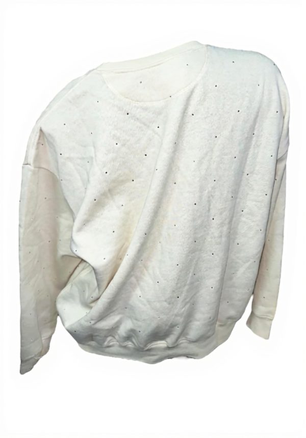 Victorias Secret Pink Ivy Fleece Sweatshirt Beige Sparkle