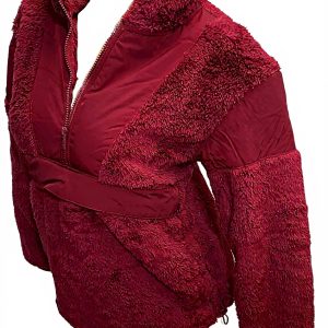 Victorias Secret PINK Oversized Teddy Fleece Half Zip