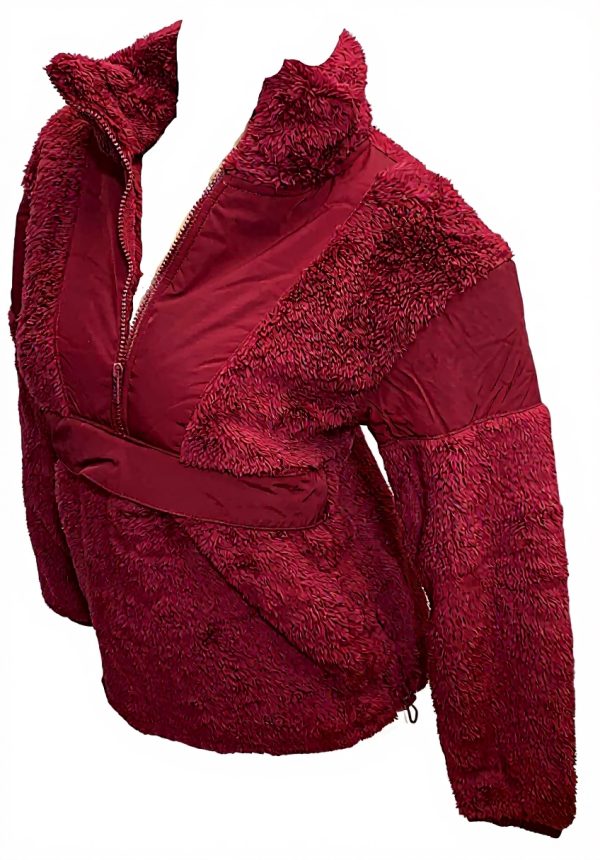 Victorias Secret PINK Oversized Teddy Fleece Half Zip