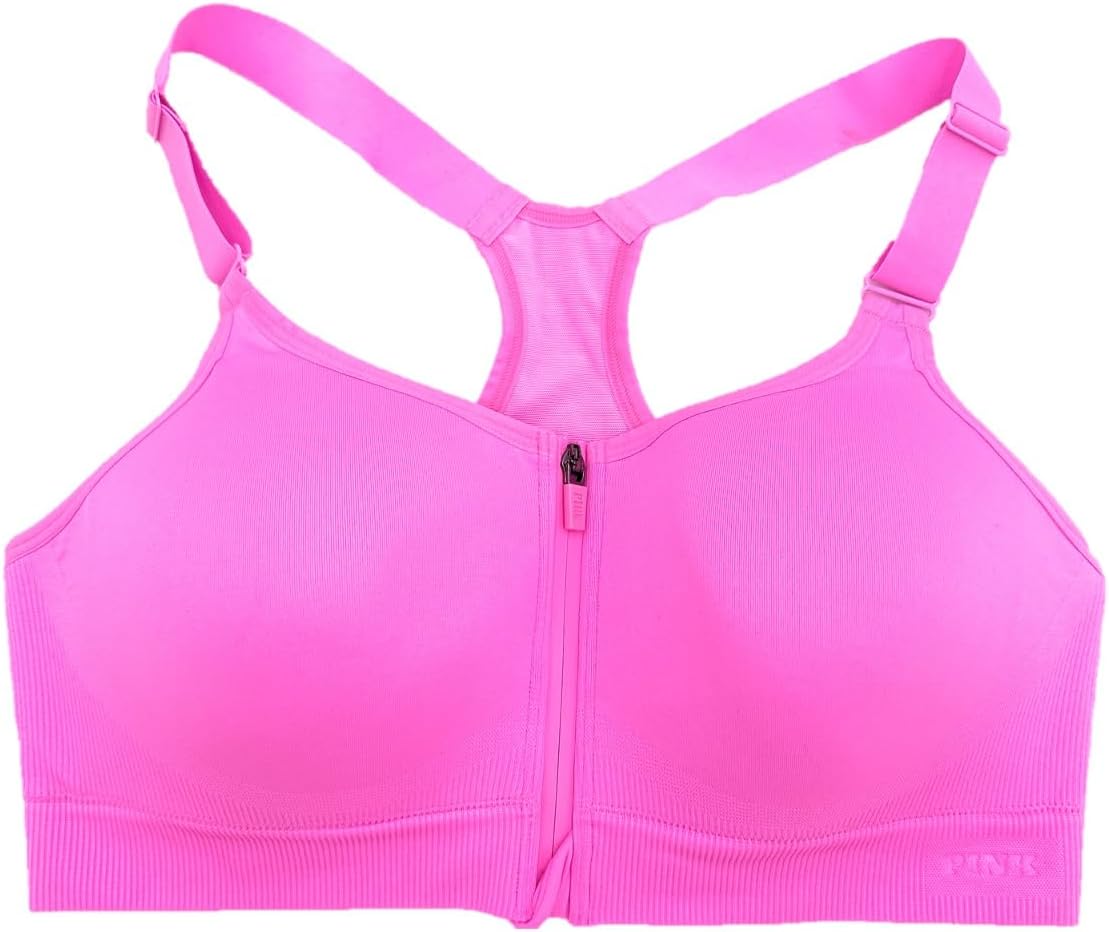 Victoria's Secret Pink Seamless Sports Bra Front Close-0