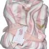 Victoria's Secret Plush Fleece Robe Pink White Stripe Womens-0