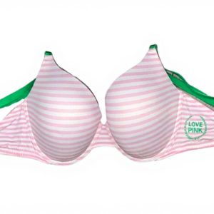 Victorias Secret Push Up Bra Womens Lingerie Pink Stripe