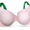 Victorias Secret Push Up Bra Womens Lingerie Pink Stripe