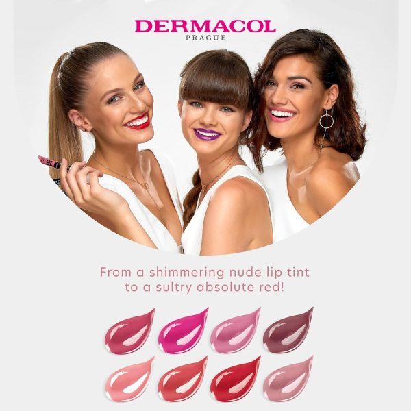 Dermacol Lip Gloss 16-Hour Long-lasting Lip Plumper Cherry-5