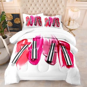 Fashion Lipsticks Duvet Cover Set KRISIN Soft Microfibre-0