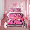 Makeup Bedding Set Queen Castle Fairy Microfiber Glitter-2