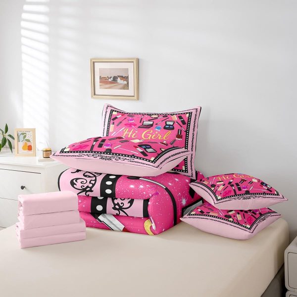 Makeup Bedding Set Queen Castle Fairy Microfiber Glitter-6