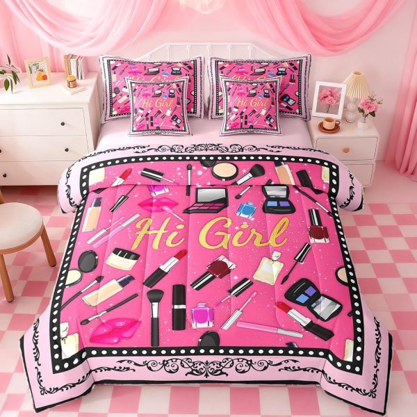 Makeup Bedding Set Queen Castle Fairy Microfiber Glitter-0