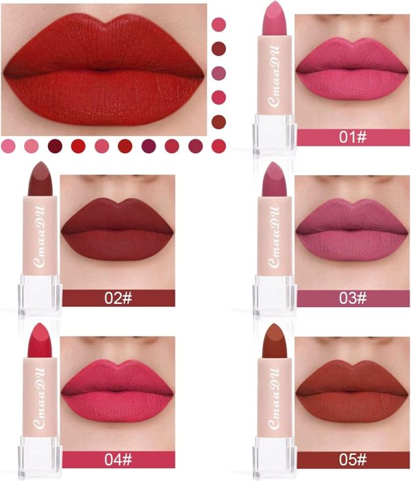 Mllkcao Matte Lipstick 15 Colors Nourishing Waterproof Lip-3