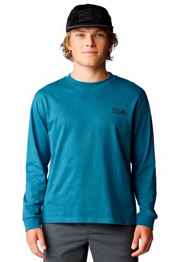 Mens Long Sleeve T-Shirt Mountain Hardwear Box Logo Baltic