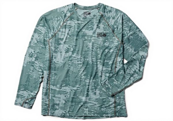 Mountain Hardwear Mens UPF 50 Long Sleeve Shirt Blue Sage