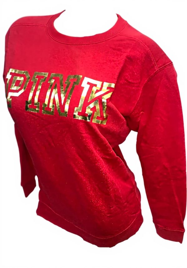 Pink Everyday Campus Lounge Sweatshirt Women Red XS