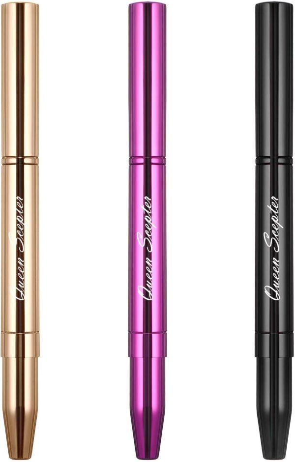 Retractable Dual End Lip Brush Queen Scepter Gold Purple-0