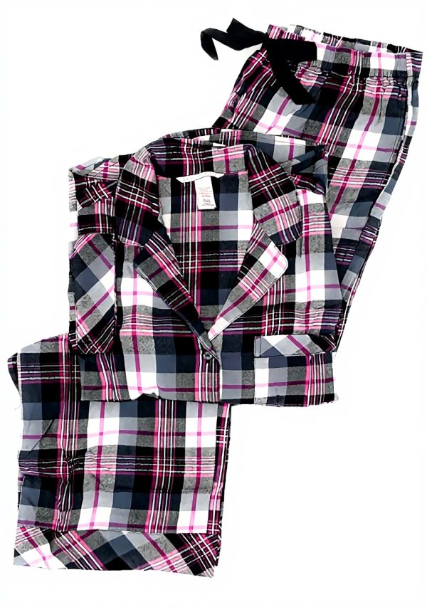 Victoria's Secret Flannel Pajama Set Cotton Modal XXL White