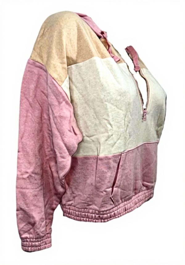 Victorias Secret Pink Hoodie Half Zip Oversize Fleece