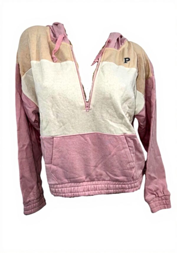 Victorias Secret Pink Hoodie Half Zip Oversize Fleece