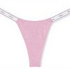 Victorias Secret Pink Cotton Shimmer Thong Panty Womens