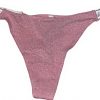 Victorias Secret Pink Cotton Shimmer Thong Panty Womens