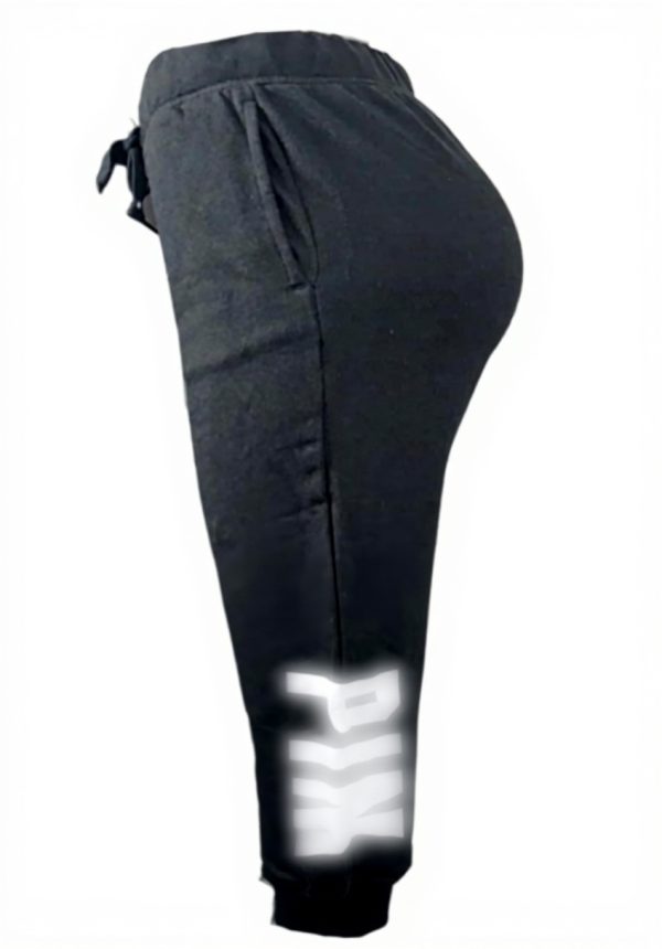 Victoria's Secret Pink Jogger Sweatpants Black Fleece Lounge