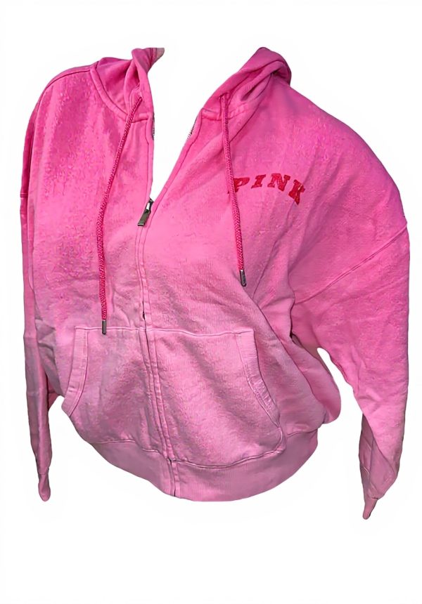 Victorias Secret Pink Hoodie Tie Dye Ivy Fleece Womens