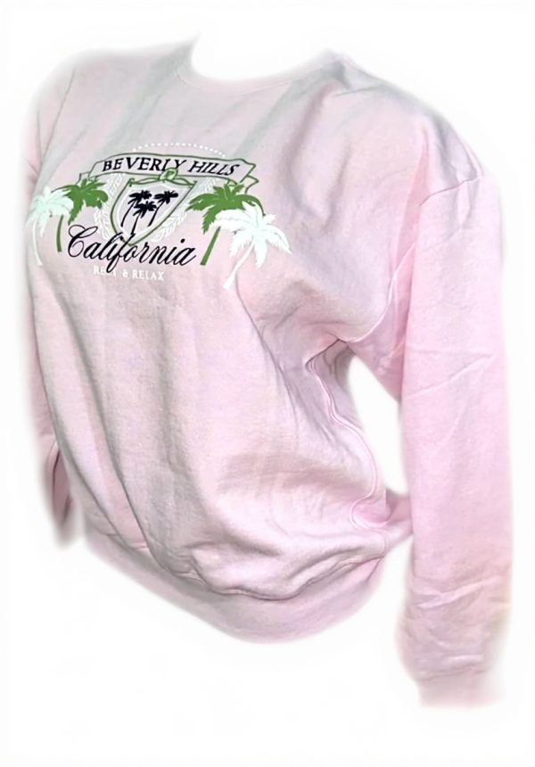 Victoria's Secret Pink Ivy Fleece Sweatshirt Women's Pink