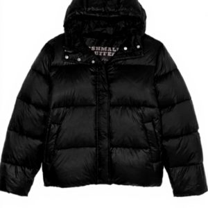 Victorias Secret Pink Puffer Hoodie Coat Black XL Warm