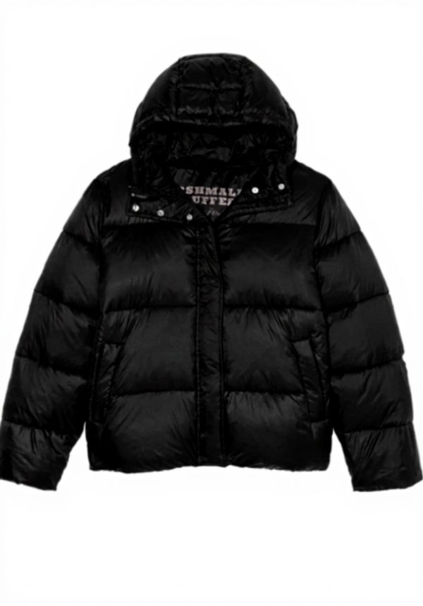 Victorias Secret Pink Puffer Hoodie Coat Black XL Warm