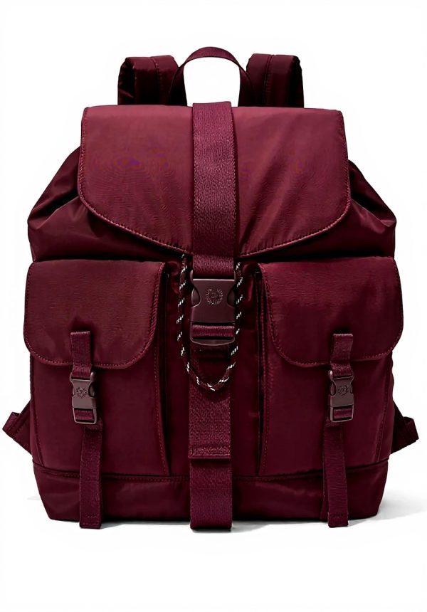 Victorias Secret Pink Nylon Cargo Backpack Maroon Women