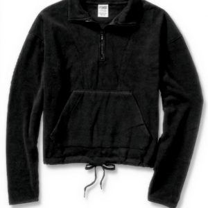 Victorias Secret Pink Polar Fleece Half Zip Red Sweater