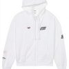 Victorias Secret Pink Fleece Hoodie White Racing Womens