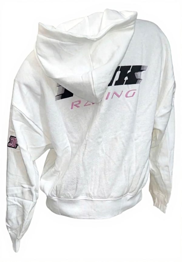 Victorias Secret Pink Fleece Hoodie White Racing Womens