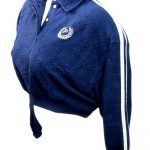 Victorias Secret Pink Reverse Fleece Cropped Polo