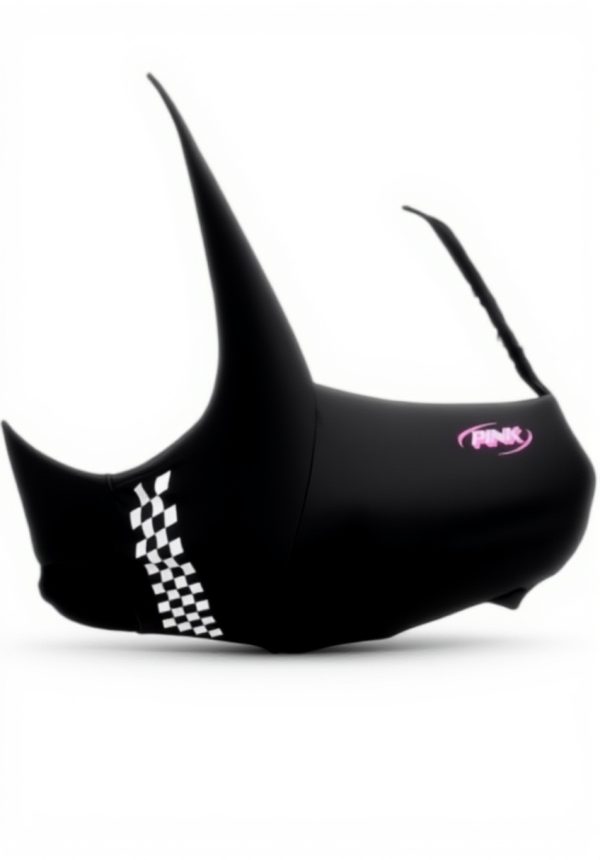 Victorias Secret Pink Sport Bra Squareneck Black Racing