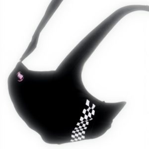 Victorias Secret Pink Sport Bra Squareneck Black Racing