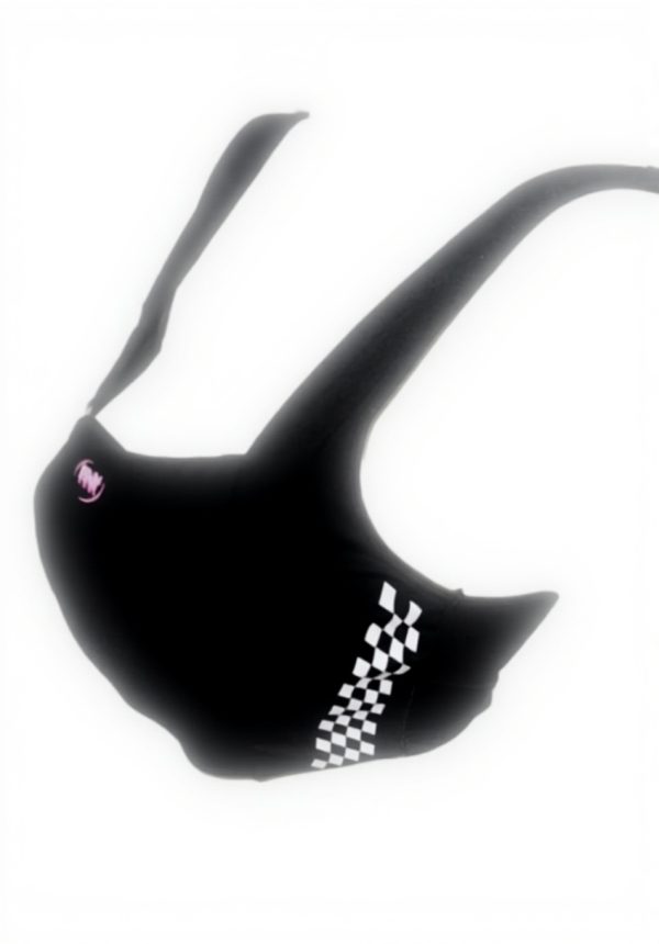 Victorias Secret Pink Sport Bra Squareneck Black Racing