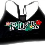 Victorias Secret Pink Sports Bra Lightly Lined Floral