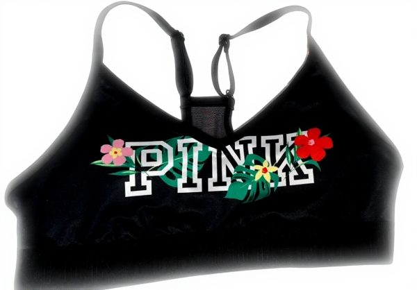 Victorias Secret Pink Sports Bra Lightly Lined Floral