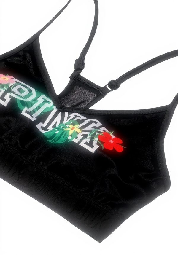 Victorias Secret Pink Sports Bra Lightly Lined Floral