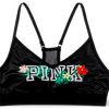 Victorias Secret Pink Sports Bra Lightly Lined Floral