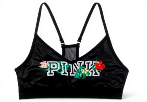 Victorias Secret Pink Sports Bra Lightly Lined Floral