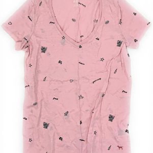 Victorias Secret Pink V-Neck Tee Shirt Womens Basic Top