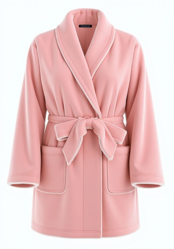 Victorias Secret Short Cozy Robe Pink Plush Comfort