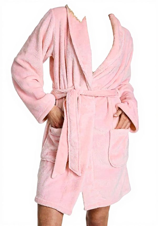 Victorias Secret Short Cozy Robe Pink Plush Comfort